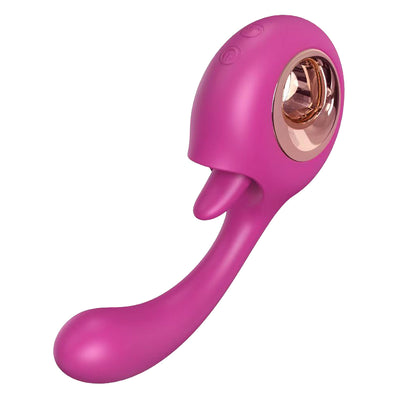 YoYoLemon – vibromasseur gode point G, 2 en 1, léchage de langue clitoridienne et stimulateur sexuel Rose vibrant pour femmes, jouets sexuels pour adultes